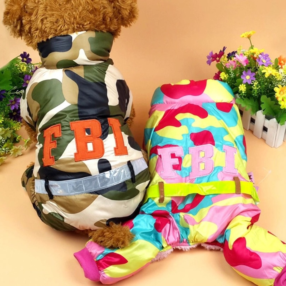 Winter camouflage pet clothe